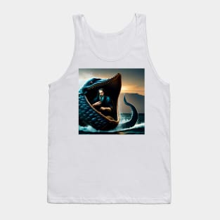 The prophet Jonah swallowed by a giant fish. inside the whale Tank Top